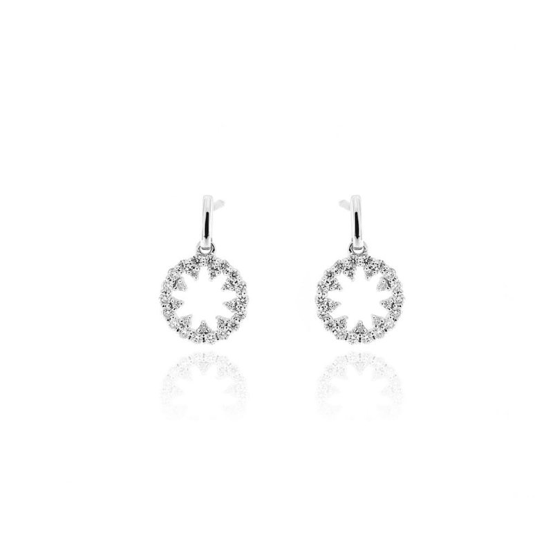 Pendientes oro blanco con brillantes 0.31 ct
