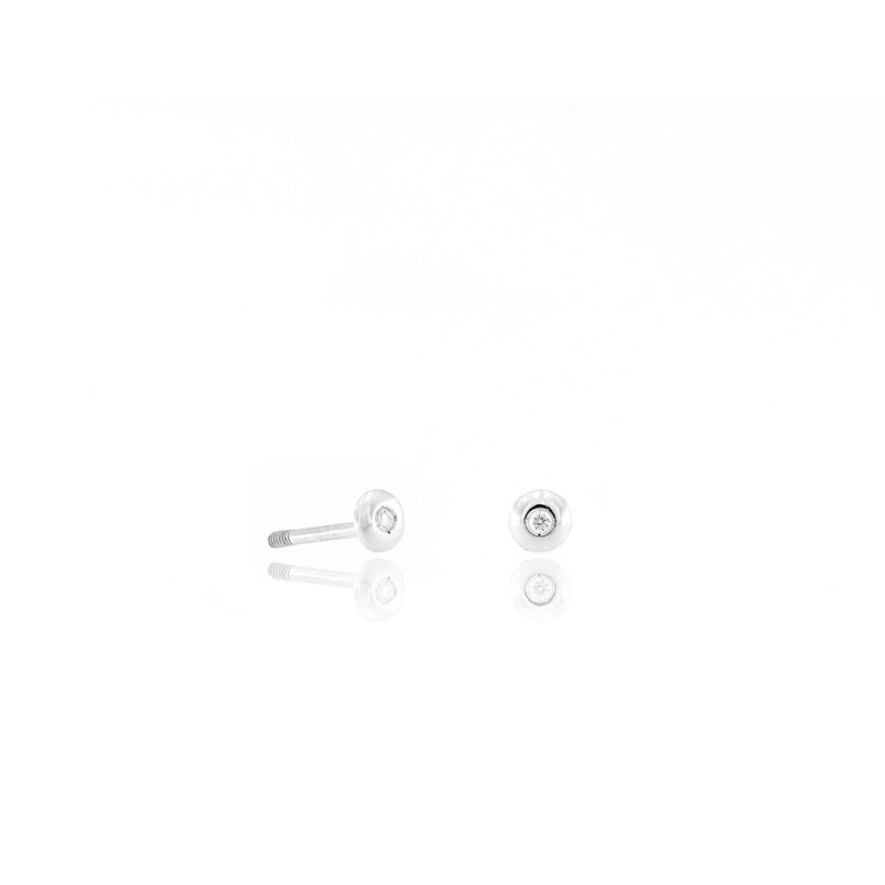Pendinetes oro blanco y brillantes 0.02 ct