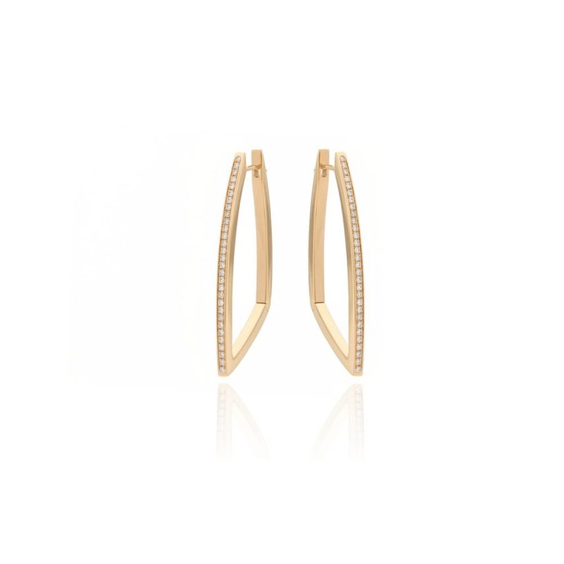 Pendientes oro rosa y brillantes