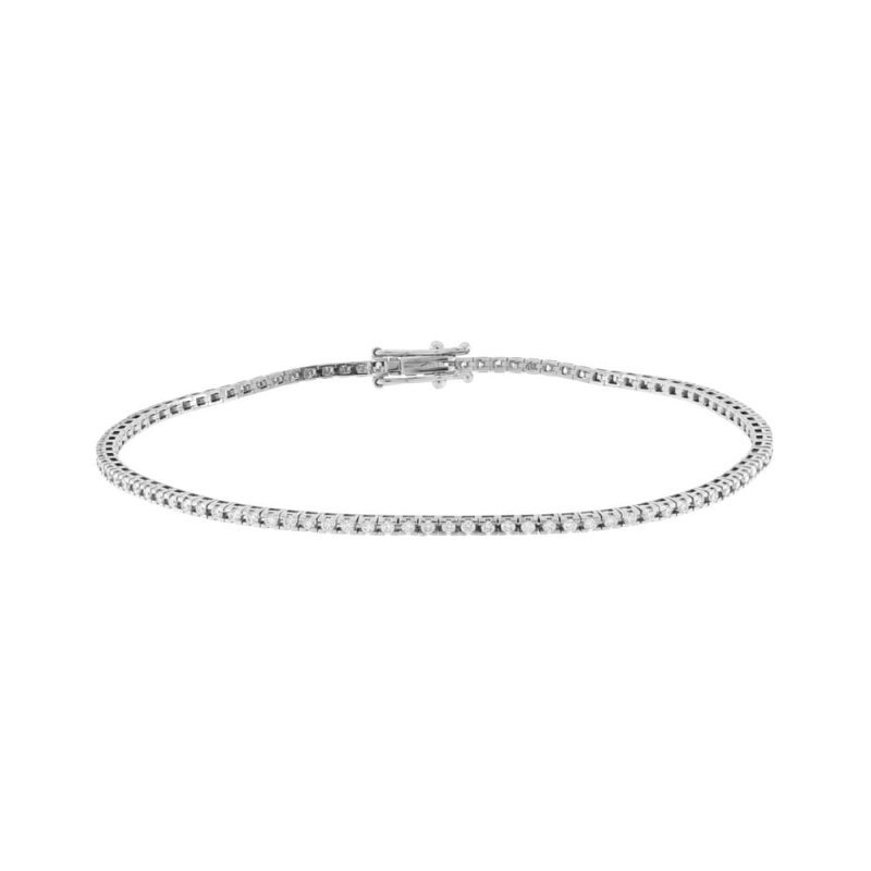 Pulsera oro blanco y brillantes