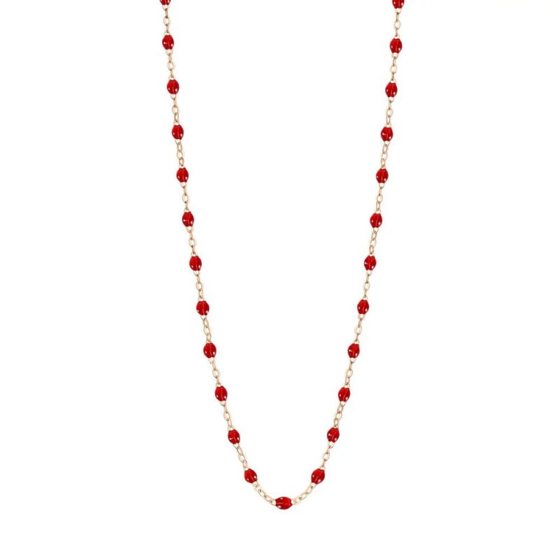 Collar Classic oro rosa resin Ruby 45cm