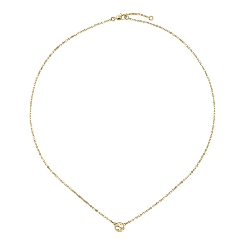 Collar con colgante Interlocking oro amarillo 42cm - Imagen 2